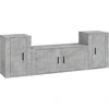 Image de vidaXL Ensemble de 3 meubles TV en bois gris béton