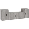 Image de vidaXL Ensemble de meubles TV 3 pièces Gris Sonoma Bois composite