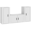 Image de vidaXL Ensemble de meubles TV 3 pièces blanc en bois composite