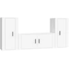 Image de vidaXL Ensemble de meubles TV 3 pièces blanc en bois composite