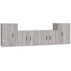 Image de vidaXL Ensemble de 4 meubles TV Gris Sonoma Bois composite