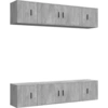 Image de vidaXL Ensemble de 6 meubles TV en bois gris béton
