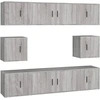 Image de vidaXL Ensemble de 8 meubles TV Gris Sonoma Bois composite