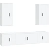 Image de vidaXL Ensemble de 5 meubles TV blanc en bois composite