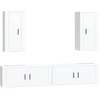 Image de vidaXL Ensemble de 4 armoires TV blanc en bois composite