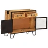 Image de vidaXL Buffet 80x31x66 cm Bois de manguier massif brut et métal