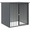 Image de vidaXL Niche pour chiens avec toit Noir 110x103x109 cm Acier galvanisé