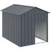 Image de vidaXL Niche pour chiens avec toit Anthracite 117x153x123cm Acier galvanisé