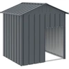 Image de vidaXL Niche pour chiens avec toit Anthracite 117x103x123 cm Acier galvanisé
