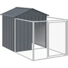 Image de vidaXL Niche pour chiens avec enclos Anthracite 117x201x123cm Acier galvanisé