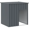 Image de vidaXL Niche pour chiens avec toit Anthracite 110x103x109 cm Acier galvanisé