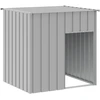 Image de Niche pour chiens avec toit gris clair 110x103x109 cm Acier galvanisé