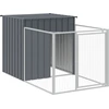 Image de vidaXL Niche pour chiens avec enclos Anthracite 110x201x110cm Acier galvanisé