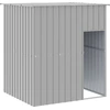 Image de vidaXL Niche pour chiens avec toit gris clair 165x153x181 cm Acier galvanisé