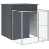 Image de vidaXL Niche pour chiens avec enclos Anthracite 165x251x181cm Acier galvanisé