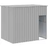 Image de vidaXL Niche pour chiens avec toit gris clair 214x153x181 cm Acier galvanisé