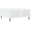 Image de vidaXL Table basse blanche 60x60x30 cm Bois composite