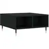 Image de vidaXL Table basse noire 60x60x30 cm Bois composite