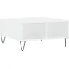 Image de vidaXL Table basse blanche 60x60x30 cm Bois composite