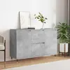 Image de vidaXL Sideboard gris béton 101,5x35x70 cm Bois composite