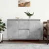 Image de vidaXL Sideboard gris béton 101,5x35x70 cm Bois composite