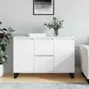Image de vidaXL Sideboard Blanc 101,5x35x70 cm Bois composite