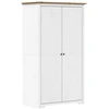 Image de vidaXL Armoire BODO blanche et brune 99x53,5x173 cm Pin