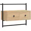 Image de vidaXL Armoire TV murale chêne Sonoma 60,5x30x51 cm Matériau dérivé du bois