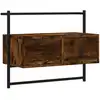 Image de vidaXL Armoire TV murale chêne fumé 60,5x30x51 cm Bois composite