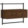 Image de vidaXL Armoire TV murale Chêne brun 60,5x30x51 cm Bois composite