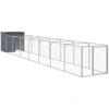 Image de vidaXL Niche pour chiens avec enclos Anthracite 110x813x110cm Acier galvanisé