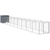 Image de vidaXL Niche pour chiens avec enclos Anthracite 110x1017x110 cm Acier galvanisé