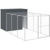 Image de vidaXL Niche pour chiens avec enclos Anthracite 214x457x181cm Acier galvanisé