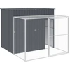 Image de vidaXL Niche pour chiens avec enclos Anthracite 214x253x181cm Acier galvanisé