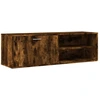Image de vidaXL Armoire TV chêne fumé 120x34x37 cm Bois composite