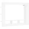 Image de vidaXL Armoire TV blanche 152x22x113 cm Bois composite