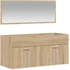 Image de vidaXL Armoire de salle de bain avec miroir Chêne Sonoma Matériau dérivé du bois