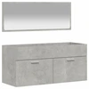 Image de vidaXL Armoire de salle de bain avec miroir gris béton Bois composite