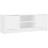 Image de vidaXL Armoire TV blanche 102x30x37,5 cm Bois composite