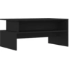 Image de vidaXL Table basse noire 90x55x42,5 cm Bois composite