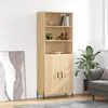 Image de vidaXL Highboard chêne Sonoma 69,5x34x180 cm Matériau dérivé du bois