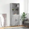 Image de vidaXL Highboard gris béton 69,5x34x180 cm Bois composite