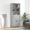 Image de vidaXL Highboard gris béton 69,5x34x180 cm Bois composite