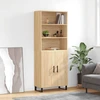 Image de vidaXL Highboard chêne Sonoma 69,5x34x180 cm Matériau dérivé du bois
