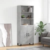 Image de vidaXL Highboard gris béton 69,5x34x180 cm Bois composite