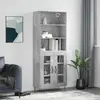 Image de vidaXL Highboard gris béton 69,5x34x180 cm Bois composite