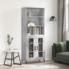 Image de vidaXL Highboard gris béton 69,5x34x180 cm Bois composite