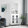 Image de vidaXL Highboard blanc 69,5x34x180 cm Bois composite