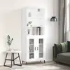 Image de vidaXL Highboard blanc 69,5x34x180 cm Bois composite