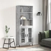 Image de vidaXL Highboard gris béton 69,5x34x180 cm Bois composite